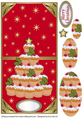 Cupcake Christmas Tree Over the Edge