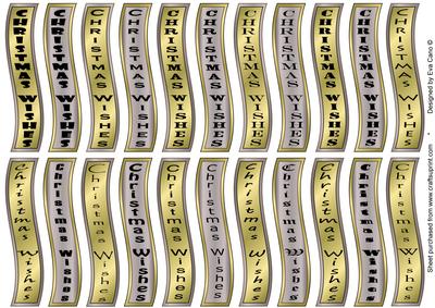 Christmas Wishes Wavy Vertical Tags