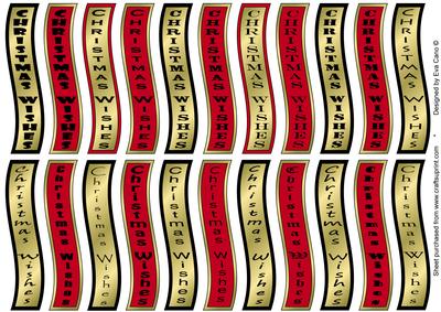 Christmas Wishes Wavy Vertical Tags 2