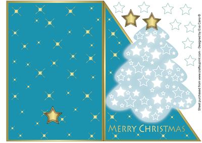 Bright Christmas Tree in Turquoise