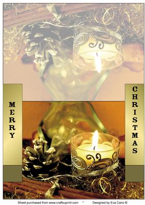 Christmas Candle Stagger Card
