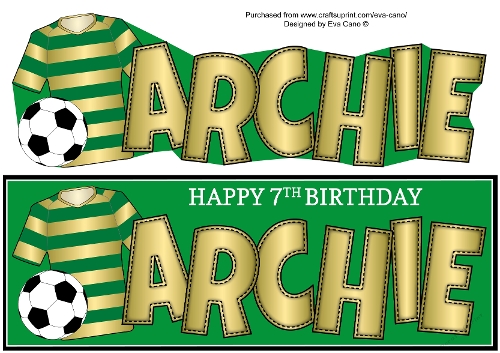 Green & Gold Hoops Football top ARCHIE 7th large dl