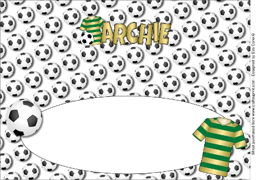 Green & Gold Hoops Football top ARCHIE large dl insert