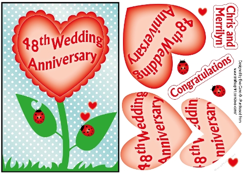 48th Wedding Anniversary Ladybirds Chris and Merrilyn