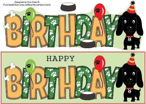 Sully the Dog Balloons BIRTHDAY blank dish large dl 2