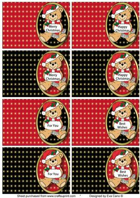 Christmas Teddy Gift Tags