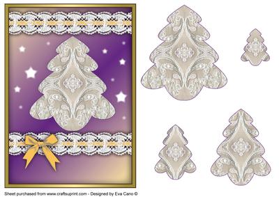 Lace Christmas Tree Pyramid