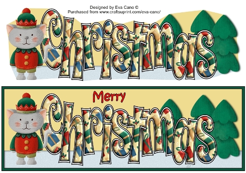 Christmas Cat Elf CHRISTMAS large dl