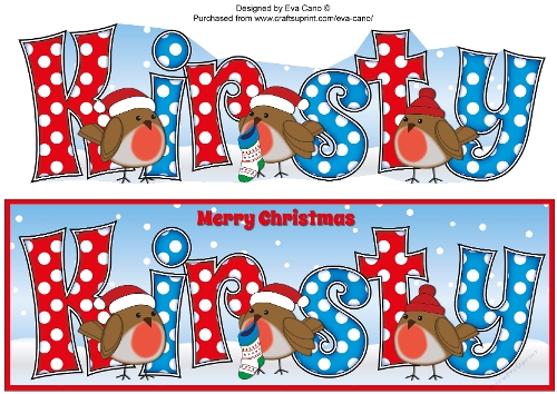Christmas Robins KIRSTY large dl