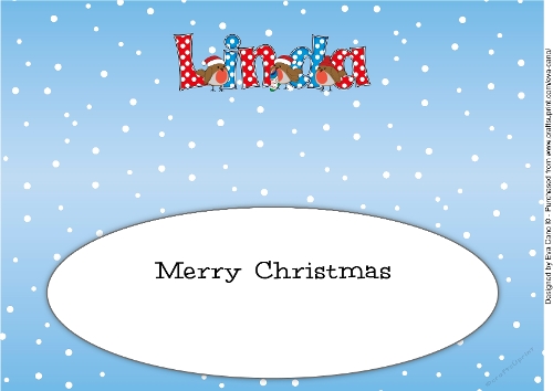 Christmas Robins LINDA large dl insert