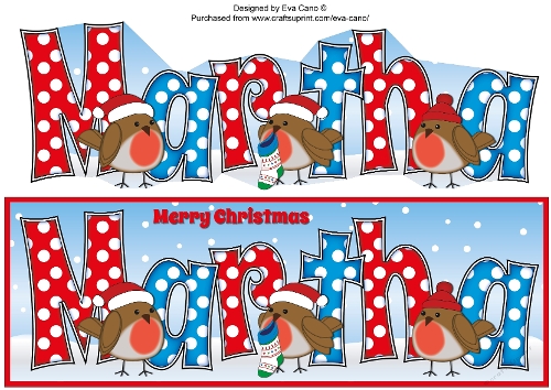 Christmas Robins MARTHA large dl