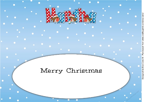 Christmas Robins MARTHA large dl insert