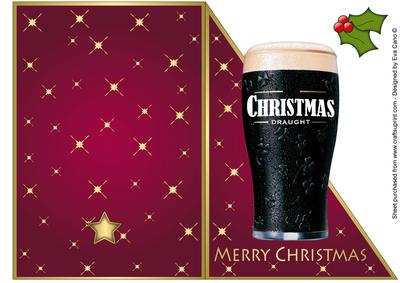 Mine's a Pint for Christmas Cut and Fold
