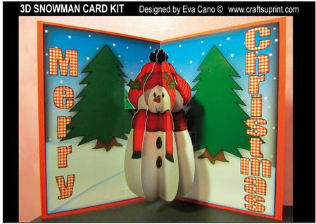 3D Snowman Card Kit