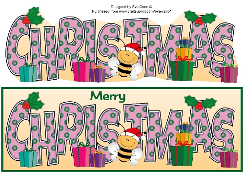 Christmassy Bee CHRISTMAS large dl