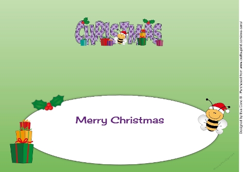 Christmassy Bee CHRISTMAS large dl 2 insert