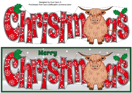 Christmas Highland Cow CHRISTMAS large dl 3