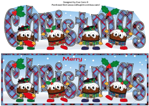 Crazy Scottish Christmas Puddings CHRISTMAS large dl