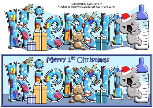 First Christmas Baby Koala and bottle KIEREN large dl