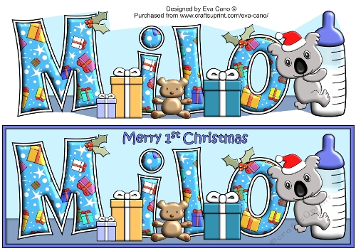 First Christmas Baby Koala and bottle MILO large dl