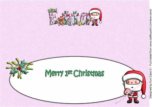 Jolly Santa First Christmas ETTA large dl insert