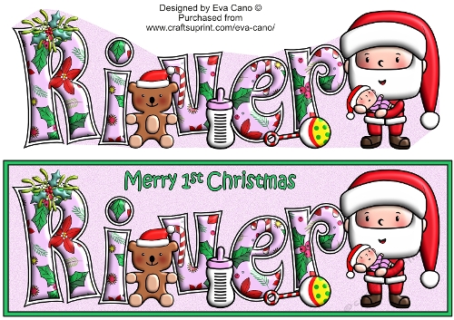 Jolly Santa First Christmas RIVER large dl