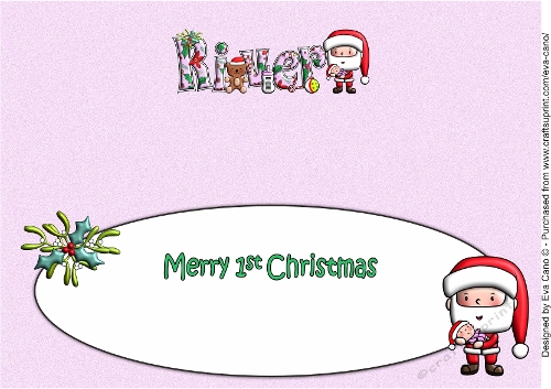Jolly Santa First Christmas RIVER large dl insert