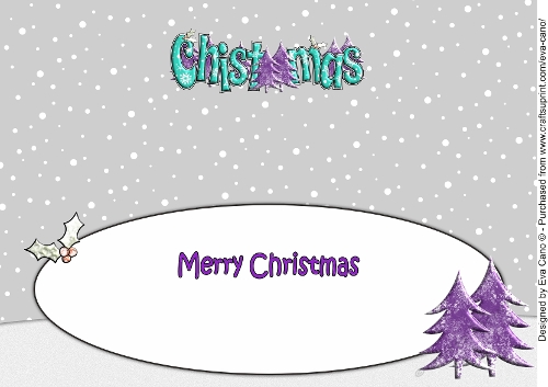 Christmas Forest CHRISTMAS large dl insert