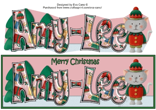 Christmas Cat Elf AMY-LEE large dl