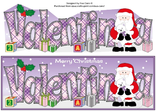 Santa with Teddy VALENTINA large dl
