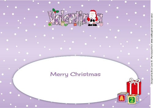 Santa with Teddy VALENTINA large dl insert