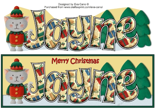 Christmas Cat Elf JAYNE large dl