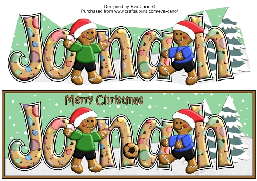 3D Gingerbread People playing more football JONAH large dl