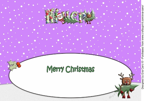 Smiley Santa and Rudolf picking a tree RIVER large dl insert