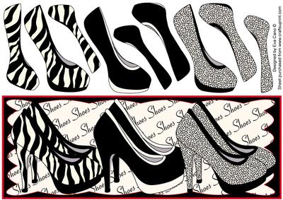 Black and White Shoes Large Dl Multipyramid