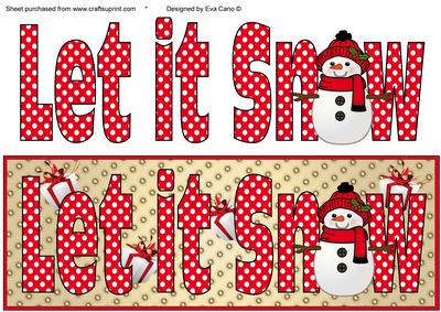 Let It Snow Large Dl with Decoupage