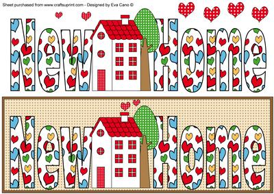 New Home Large Dl with Decoupage