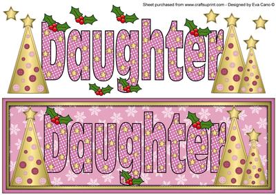 Buttons Christmas Trees Daughter Large Dl