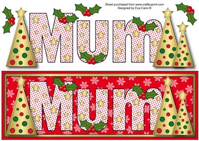 Buttons Christmas Trees Mum Large Dl 2