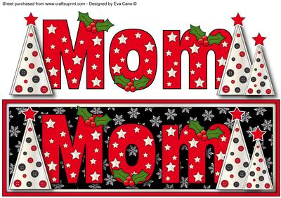 Buttons Christmas Trees Mom Large Dl