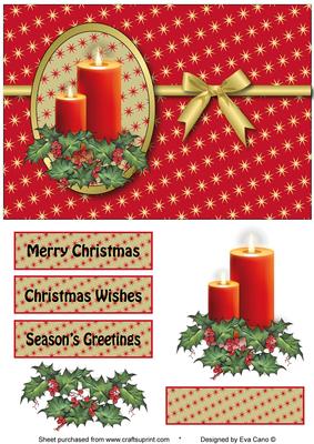Christmas Candles Decoupage