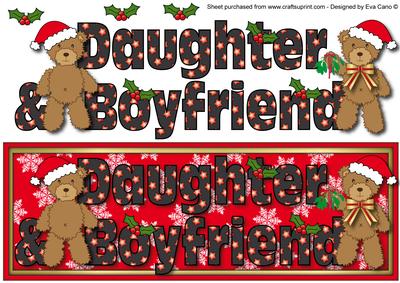 Christmas Teddies Daughter and Boyfriend Large Dl 4