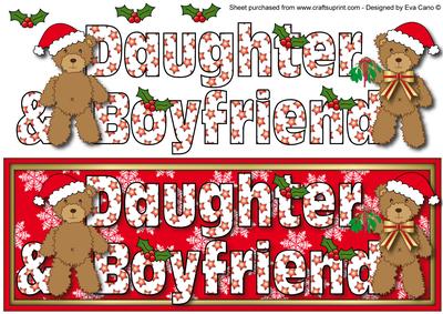 Christmas Teddies Daughter and Boyfriend Large Dl 3