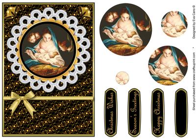 Mary and Baby Jesus Pyramid (black)