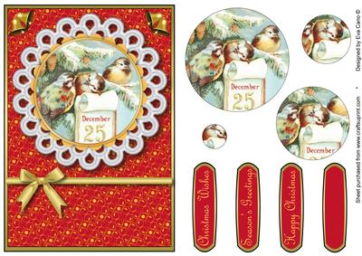 Christmas Birds Pyramid (red)