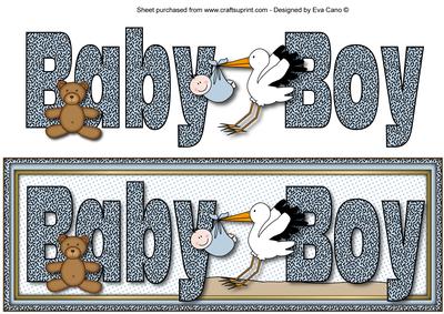 Baby Boy Large Dl with Decoupage