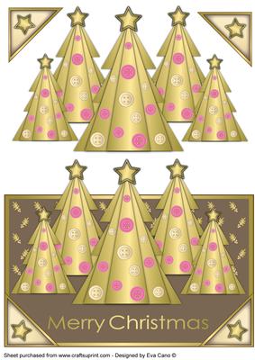 Buttons Christmas Trees Ii Front Over the Edge