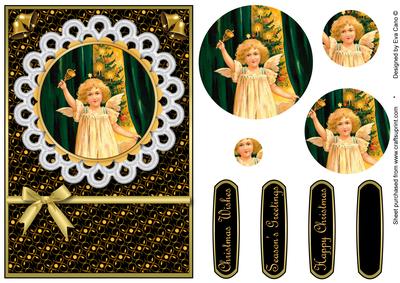 Little Christmas Angel with Bell Pyramid