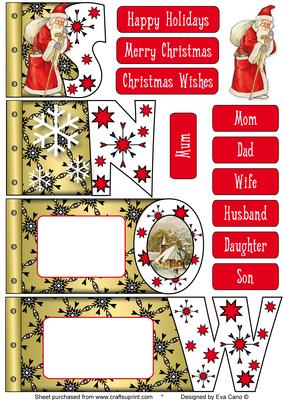 Snow with Santa Word Book