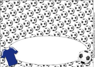 Football Fan Birthday (blue) Insert